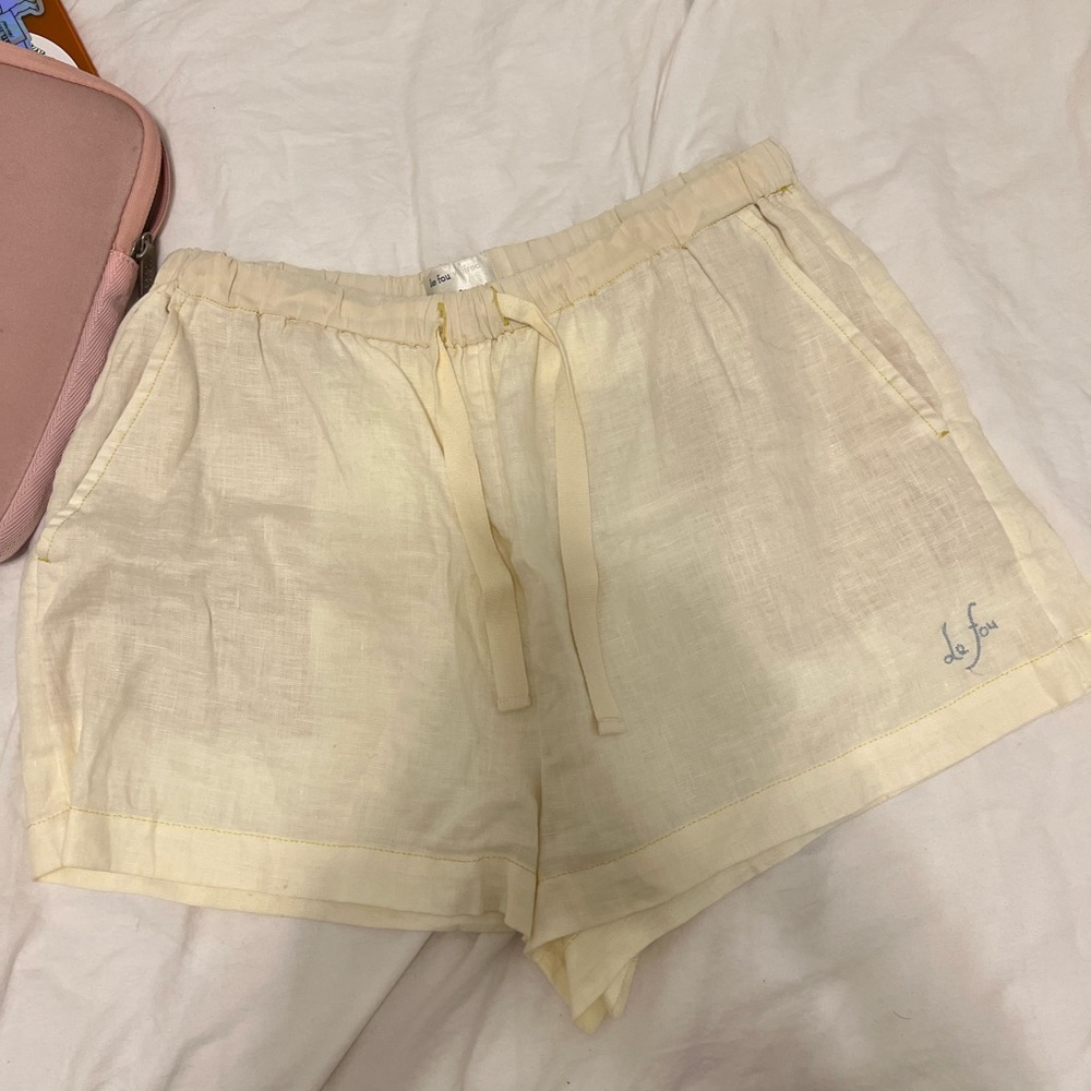 Aritzia wilfred le fou shorts size small linen